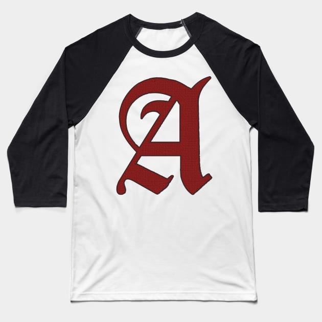 Scarlet Letter Baseball T-Shirt by valentinahramov